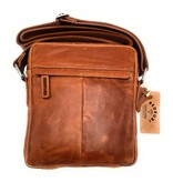 REDRUBI REDRUBI -UM/6/1187 -With RFID protected - genuine leather - shoulder bag - crossbody bag - sturdy - vintage leather - brown / cognac