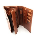 REDRUBI REDRUBI - UM/1-403 - genuine leather - large - ladies - wallet - with RFID - vintage leather - brown