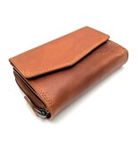 REDRUBI REDRUBI - UM/1-402 - leder- rits portemonnee -met RFID – bruin / cognac
