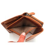 REDRUBI REDRUBI - UM/1-402 - leder- rits portemonnee -met RFID – bruin / cognac