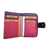 REDRUBI REDRUBI UM/1-425 LUXE  DAMES PORTEMONNEE PAARS MULTICOLOR MET RFID