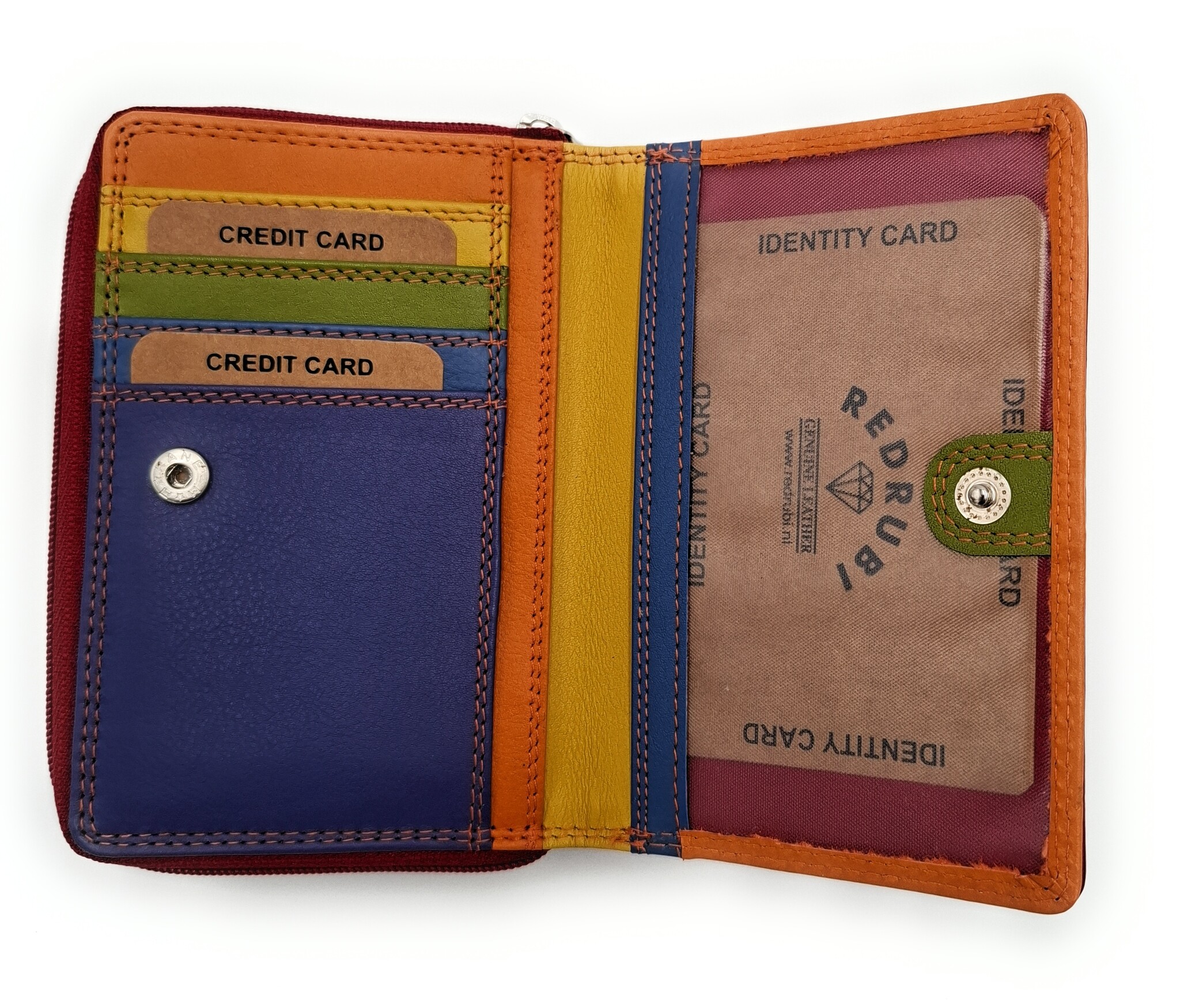 REDRUBI REDRUBI UM/1-425 WITH RFID - LUXURY LADIES WALLET RED MULTICOLOUR