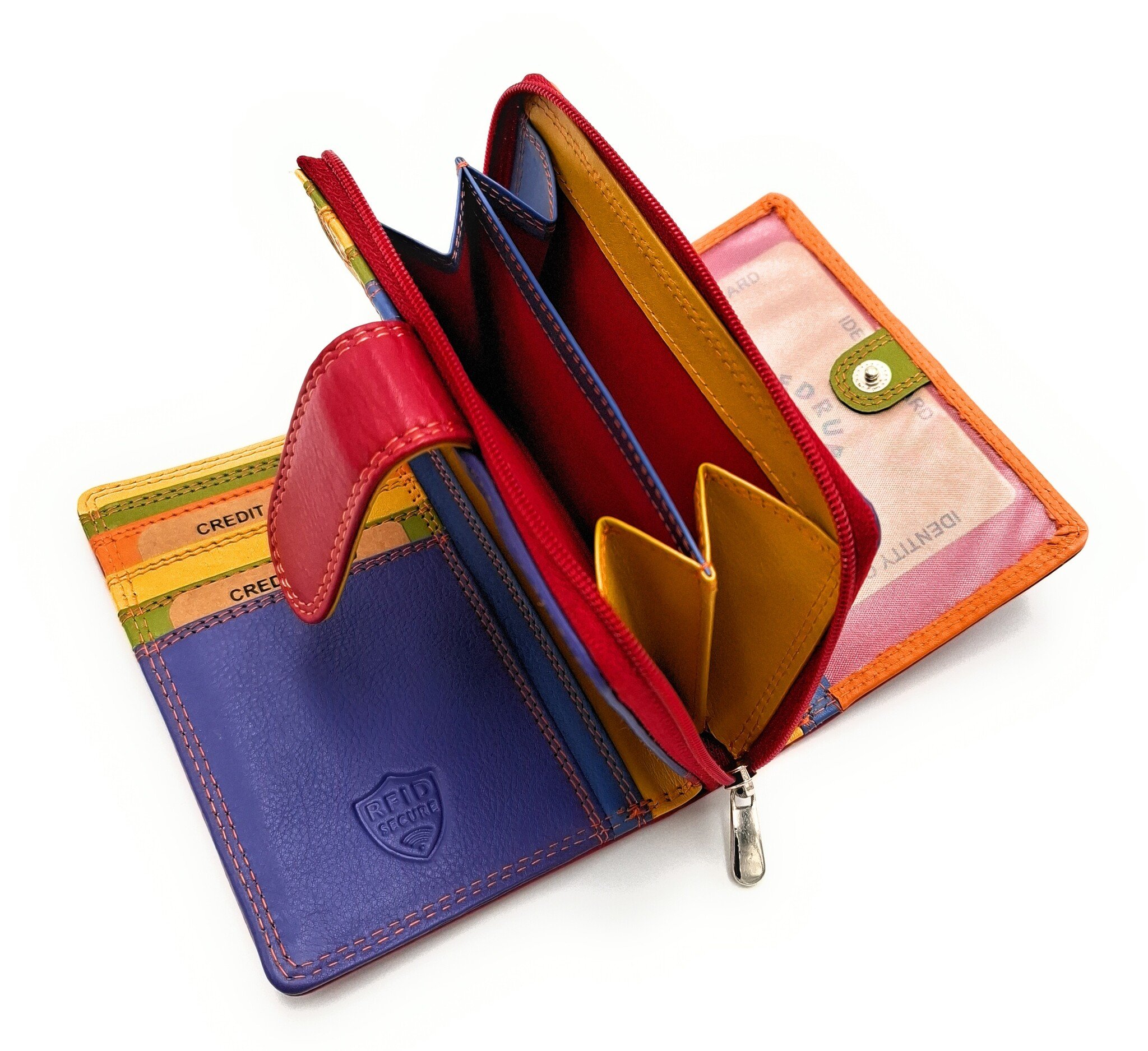 REDRUBI REDRUBI UM/1-425 WITH RFID - LUXURY LADIES WALLET RED MULTICOLOUR