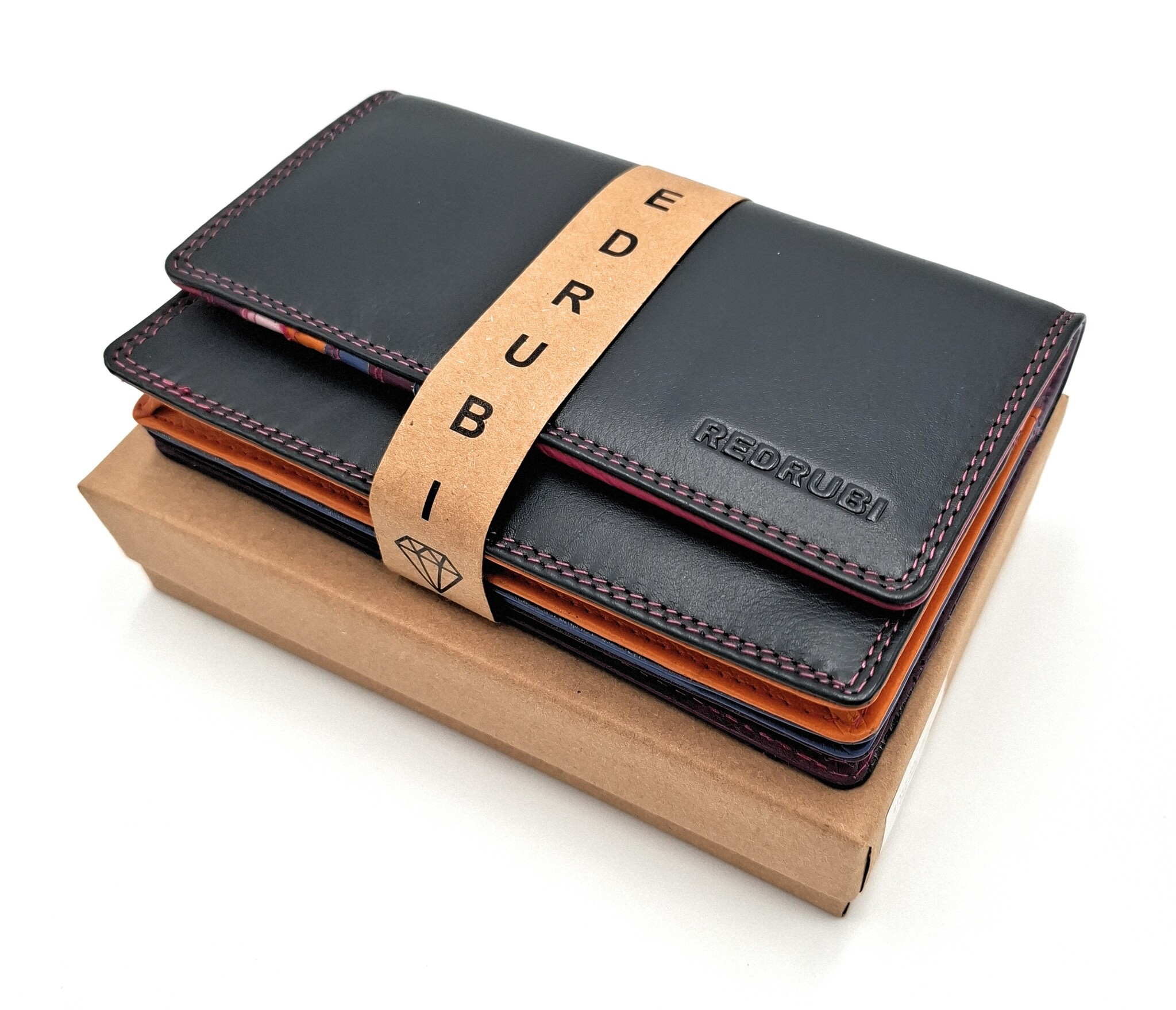 REDRUBI REDRUBI  UM/1-424(2) PAARS (MULTICOLOR) LUXE DAMES PORTEMONNEE MET RFID