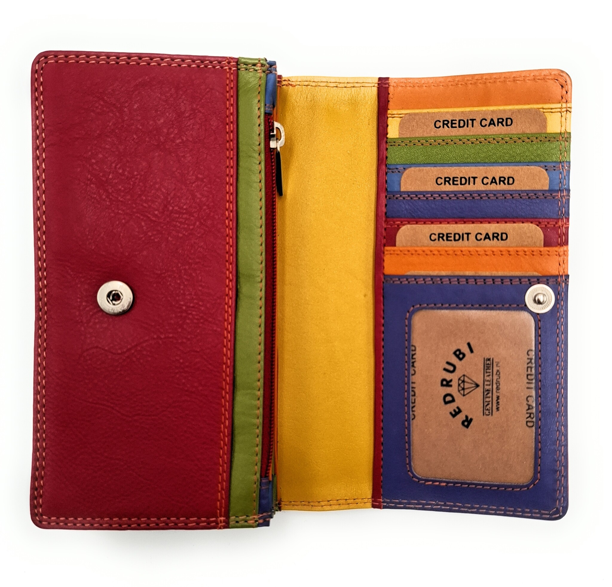 REDRUBI REDRUBI UM/1-424 RED (MULTICOLOR) LUXURY LADIES WALLET WITH RFID