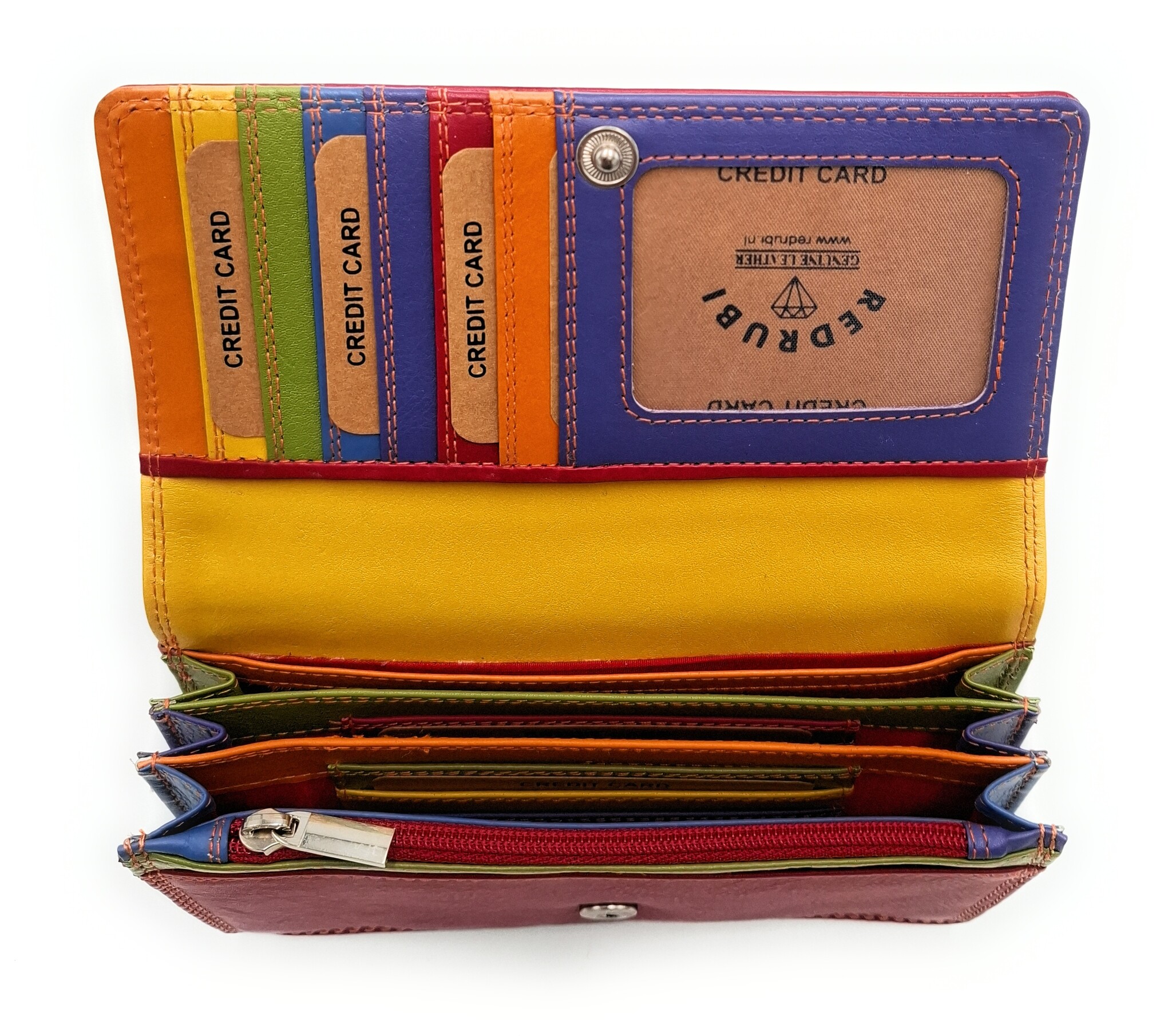 REDRUBI REDRUBI UM/1-424 RED (MULTICOLOR) LUXURY LADIES WALLET WITH RFID