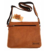 Hill Burry Hill Burry - VB10073 -3141 - Echtleder - Schulter -crossbodytas- Firma - Vintage-Leder braun / cognac