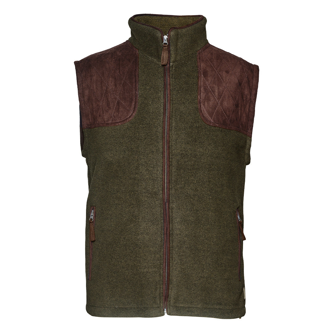 Seeland William II fleece waistcoat pine green