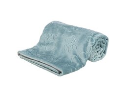 Trixie Trixie hondendeken barry softpluche blauw / grijs