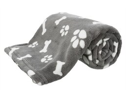Trixie Trixie hondendeken kenny fleece bot / pootjes grijs