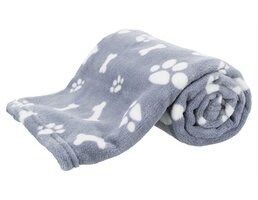 Trixie Trixie hondendeken kenny fleece bot / pootjes blauw