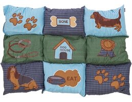 Trixie Trixie hondenkussen patchwork blauw / groen