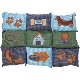 Trixie Trixie hondenkussen patchwork blauw / groen