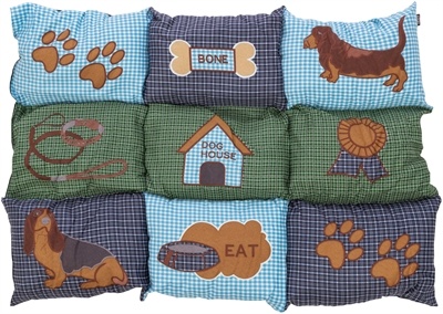 Trixie Trixie hondenkussen patchwork blauw / groen