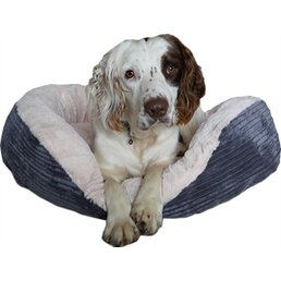 Rosewood Rosewood hondenmand ovaal jumbo cord pluche grijs / creme