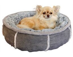 Rosewood Hondenmand pluche donut grijs