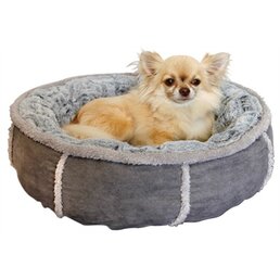 Rosewood Hondenmand pluche donut grijs