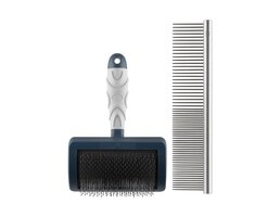 Mikki Mikki doodle grooming kit met kam en slickerborstel