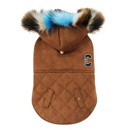 Croci Croci hondenjas shearling gevoerd bruin
