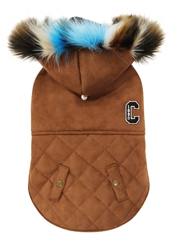Croci Croci hondenjas shearling gevoerd bruin