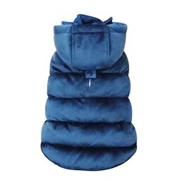Croci Croci hondenjas velveteen gevoerd blauw