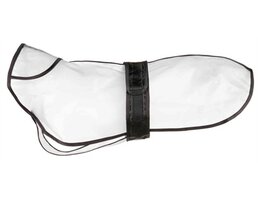 Trixie Trixie regenjas tarbes transparant / zwarte stroken