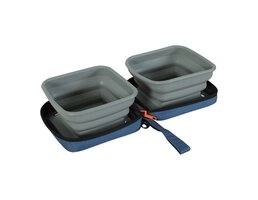 Zolux Zolux bvk 2in1 opvouwbare voerbak en drinkbak blauw