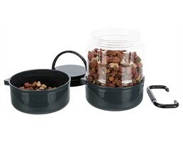 Trixie Trixie reisset voerbak / drinkbak donkergrijs