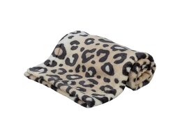 Trixie Trixie hondendeken leo soft pluche creme / panterprint
