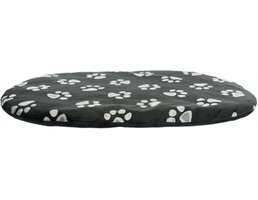 Trixie Trixie hondenkussen jimmy ovaal zwart met pootprint