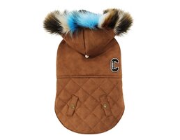 Croci Croci hondenjas shearling gevoerd bruin