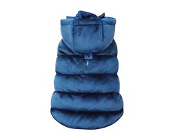 Croci Croci hondenjas velveteen gevoerd blauw