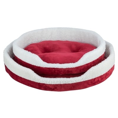 Trixie Trixie xmas hondenmand nevio rond rood / wit