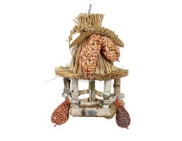 Best for birds Best for birds voedertafel hangend rieten dak inclusief voer