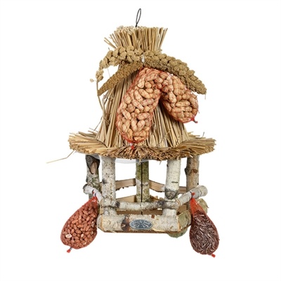 Best for birds Best for birds voedertafel hangend rieten dak inclusief voer