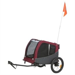 Trixie Trixie hondenfietskat grijs / rood