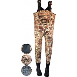 Waadpak Neoprene maat 42/43 camouflage "wetland" inclusief reparatie set