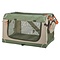 Trixie Trixie kennel comfy bench stof / reismand olijfgroen / beige