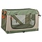 Trixie Trixie kennel comfy bench stof / reismand olijfgroen / beige