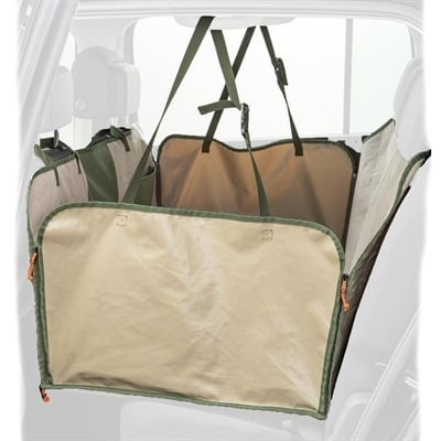 Trixie Trixie autobeschermdeken met omkeerbare hoes olijfgroen / beige