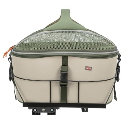 Trixie Trixie fietsmand voor bagagedrager polyester olijfgroen / beige