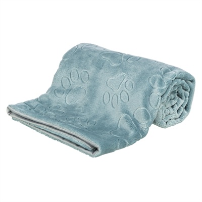 Trixie Trixie hondendeken barry softpluche blauw / grijs