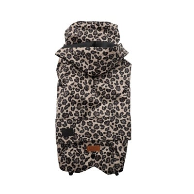 Croci Croci hondenjas regenjas nature panterprint beige / zwart