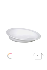 ADhome Assiette asymétrique avec bord surélevé, Scoop PP