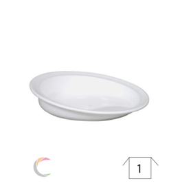 ADhome Assiette asymétrique avec bord surélevé, Scoop PP