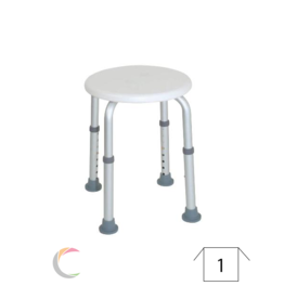 ADhome Tabouret de douche avec assise ronde