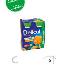 Delical Delical - Orange - édulcorée - par 4pcs