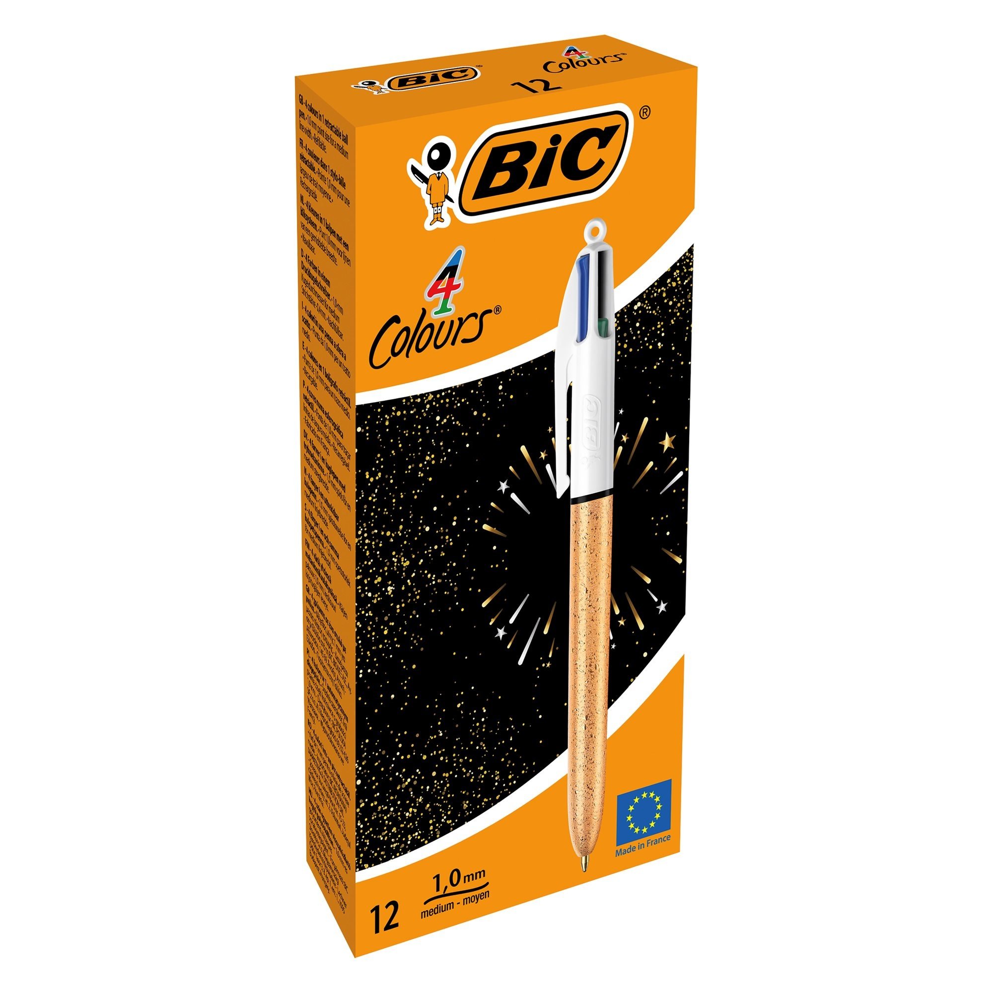 Bic 4 Colours Velours, stylo bille, 0,32 mm, 4 couleurs d'encre