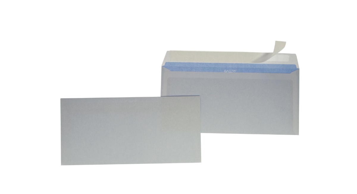 Enveloppes, ft 114 x 229 mm, sans fenêtre, avec bande adhésive, paquet de  50 pièces