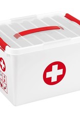 Maintenir pour agrandir | Cliquer pour elargir Q-LINE BOÎTE DE PREMIERS SECOURS AVEC INSERT 22L BLANC ROUGE